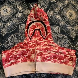 PINK BAPE HOODIE